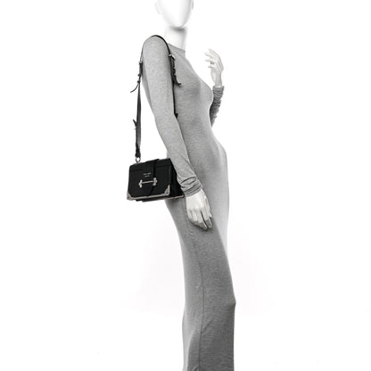 Prada City Calf Saffiano Cahier Bag Black 2 of 10