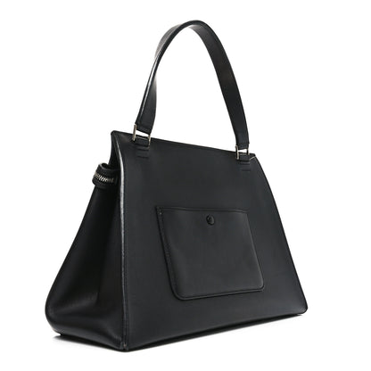 Celine Grained Calfskin Edge Shoulder Bag Black 3 of 10