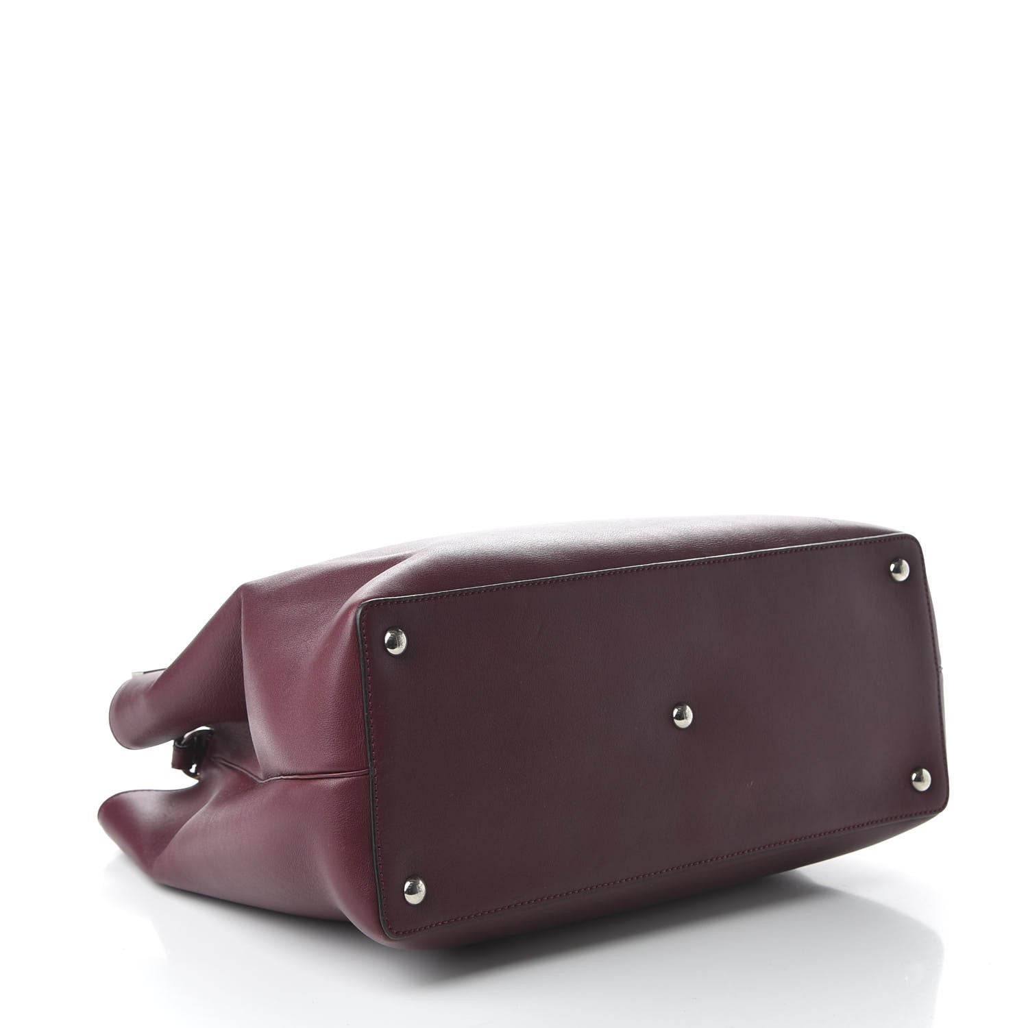 Fendi Vitello Dolce Marmol Regular 2Jours Tote Bordeaux 4 of 10