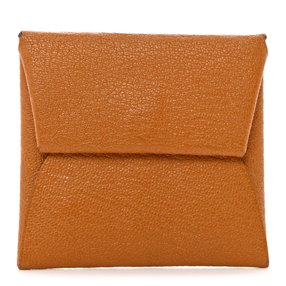 Hermes Chevre Mysore Bastia Verso Coin Purse Caramel Mauve Sylvestre 1 of 8