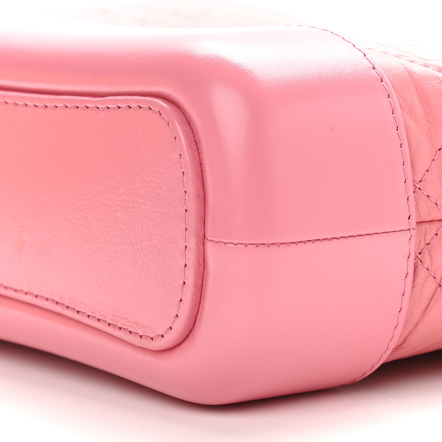 Aged Calfskin Quilted Small Gabrielle Hobo Rose