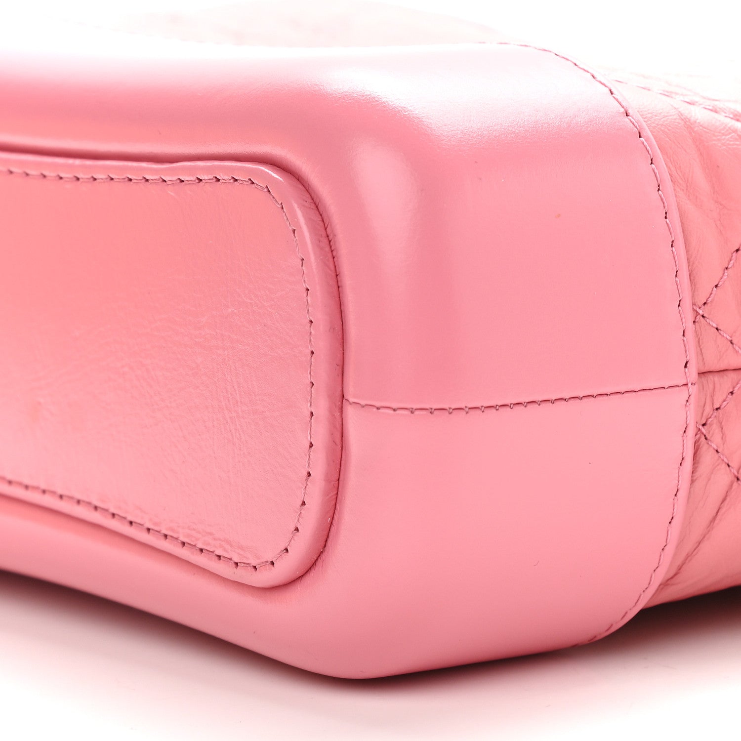 Chanel Aged Calfskin Quilted Small Gabrielle Hobo Rose 9 of 9