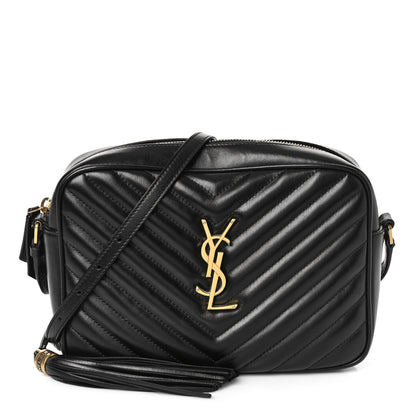 Saint Laurent Calfskin Matelasse Monogram Lou Camera Bag Black 1 of 9