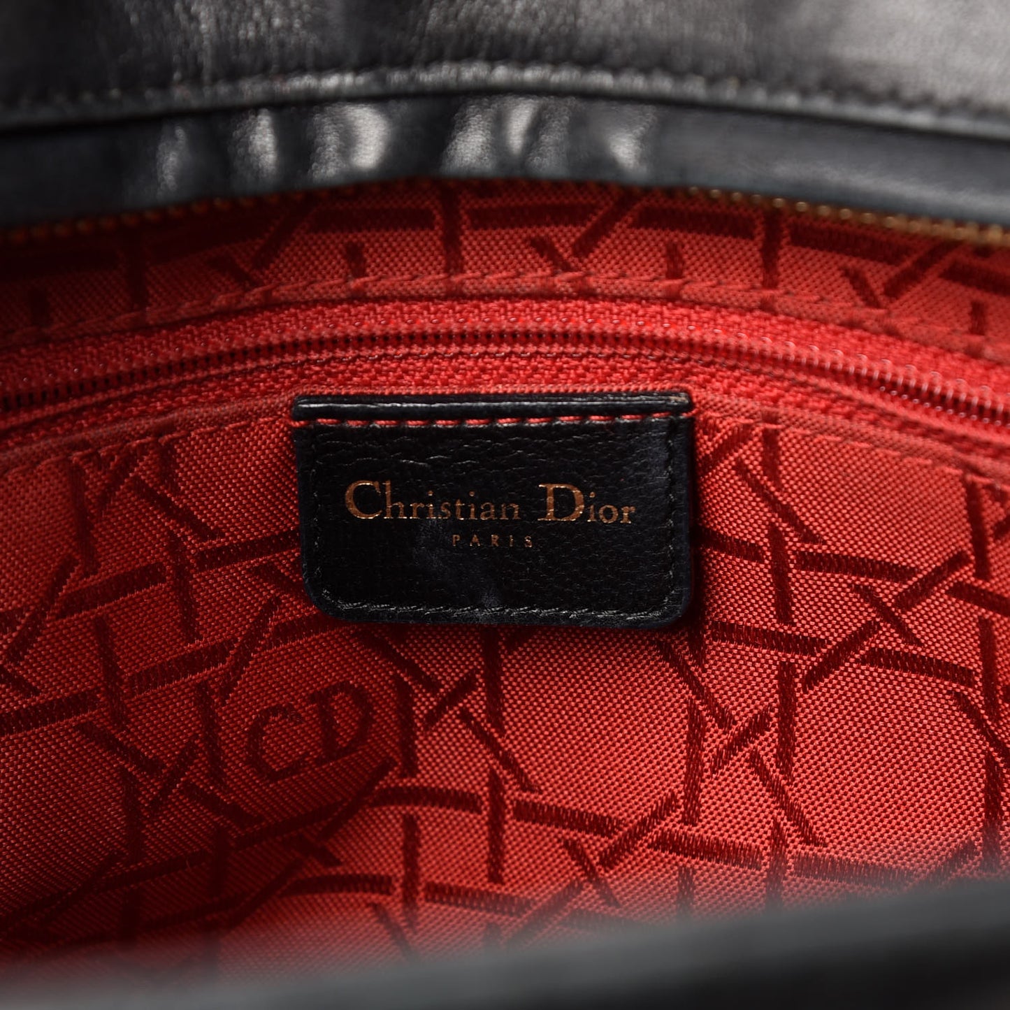 Lambskin Cannage Large Lady Dior Black