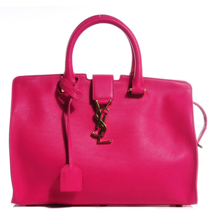 Saint Laurent Calfskin Small Monogram Cabas Lipstick Fuchsia 1 of 10