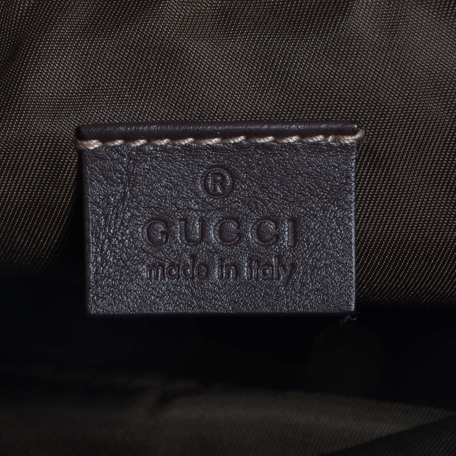 Gucci Monogram Strap Cosmetic Case Brown 6 of 7