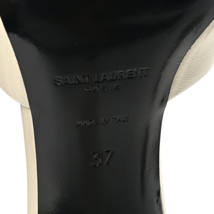 Saint Laurent Calfskin New Belfagor 95mm Mules 37 Pearl 9 of 10