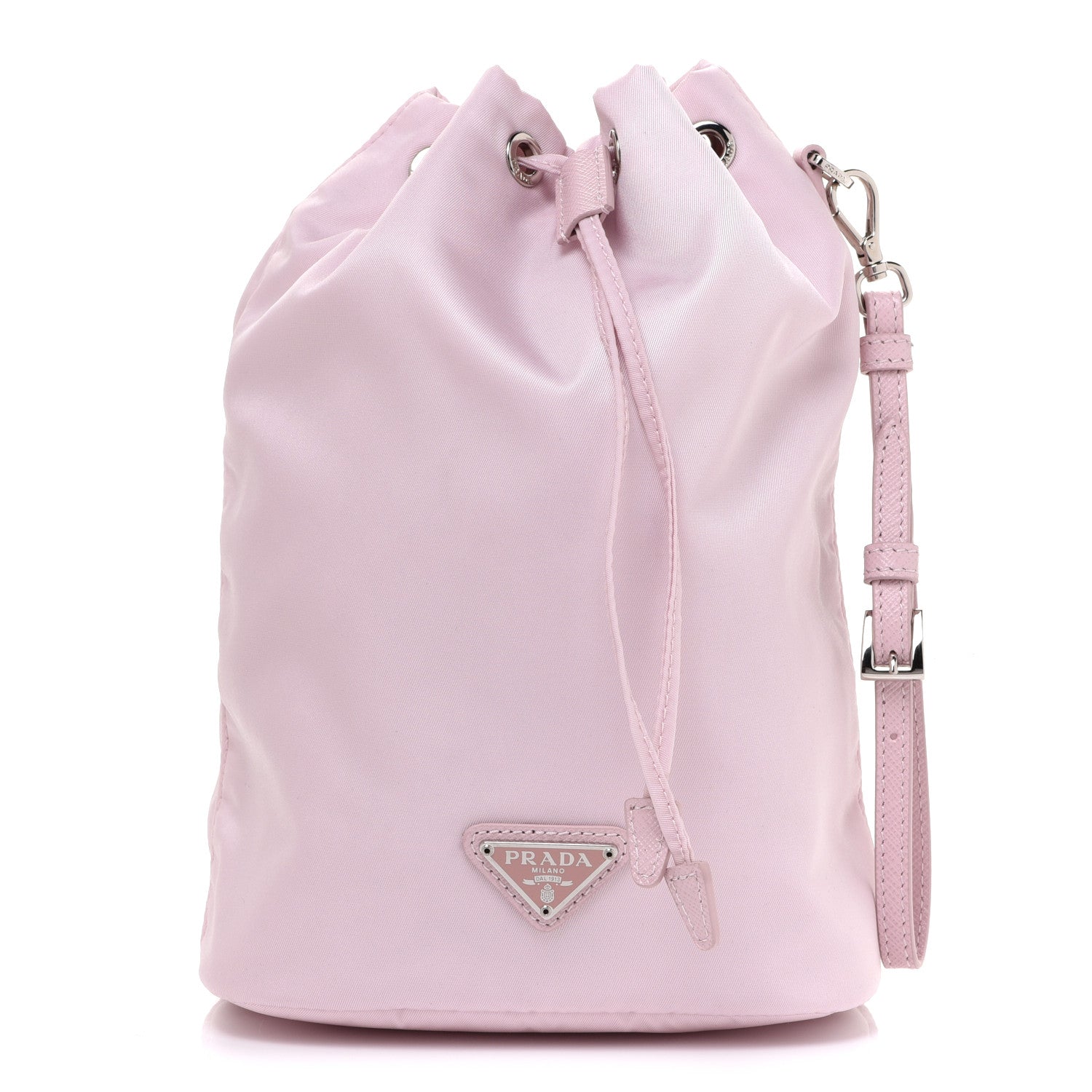 Prada Saffiano Tessuto Nylon Vela Bucket Wristlet 1 of 12
