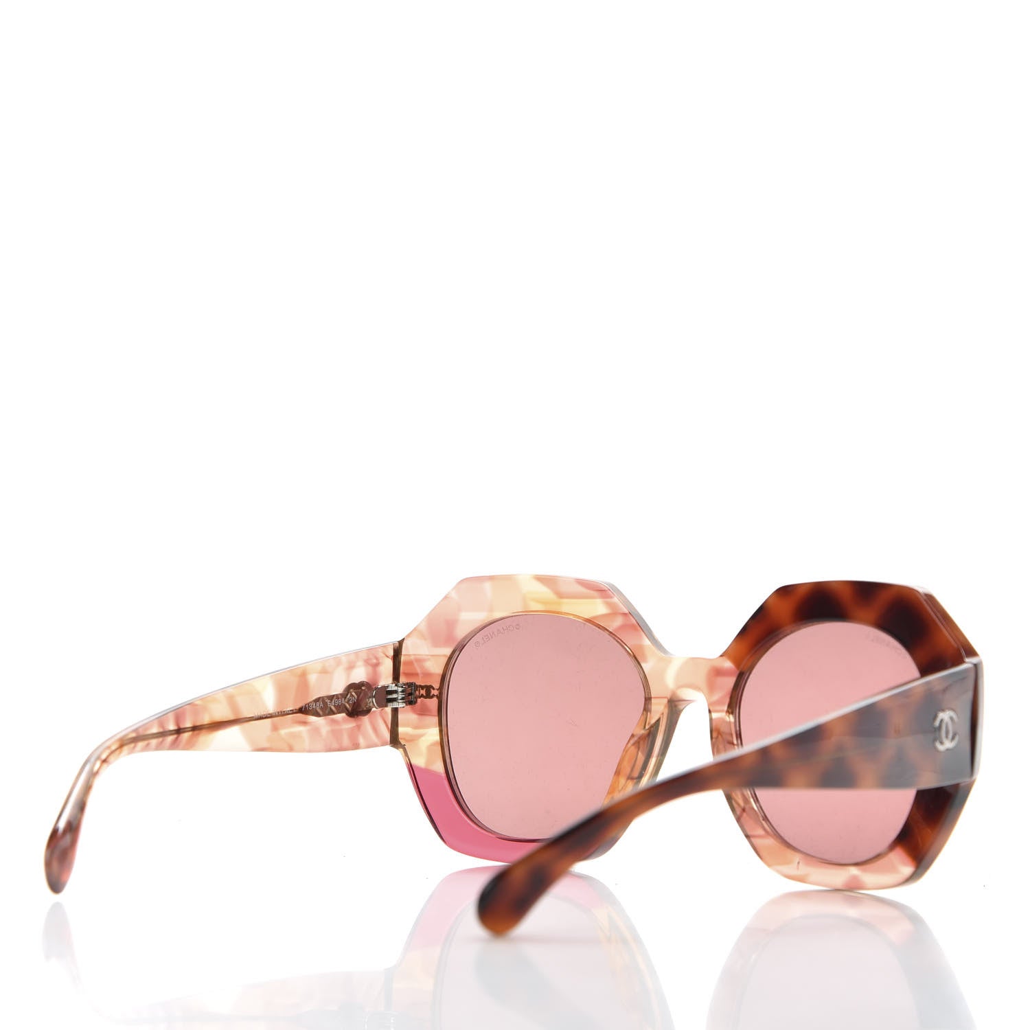 Chanel Acetate Round Sunglasses 71348A Pink Dark Tortoise 4 of 8