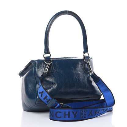 Givenchy Patent Lambskin 4G Small Pandora Blue 3 of 13