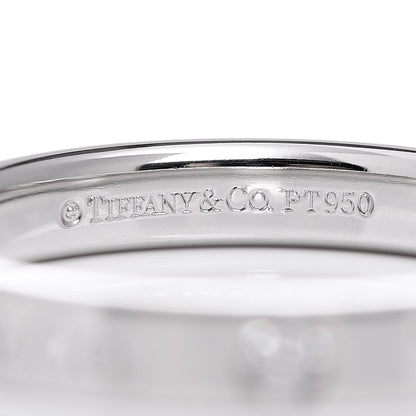 Tiffany Platinum Diamond Logo Band Ring 54 7 4 of 4