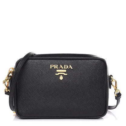 Prada Saffiano Mini Camera Crossbody Bag Black 1 of 11