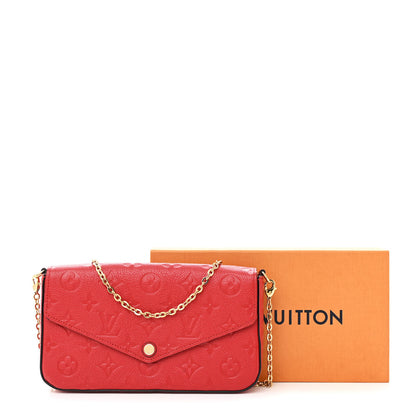 Louis Vuitton Empreinte Pochette Felicie Chain Wallet Cherry 14 of 14