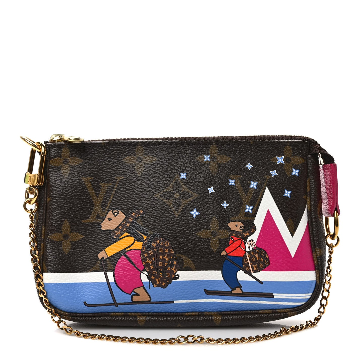 Monogram 2018 Christmas Animation Mini Bears Pochette Accessories