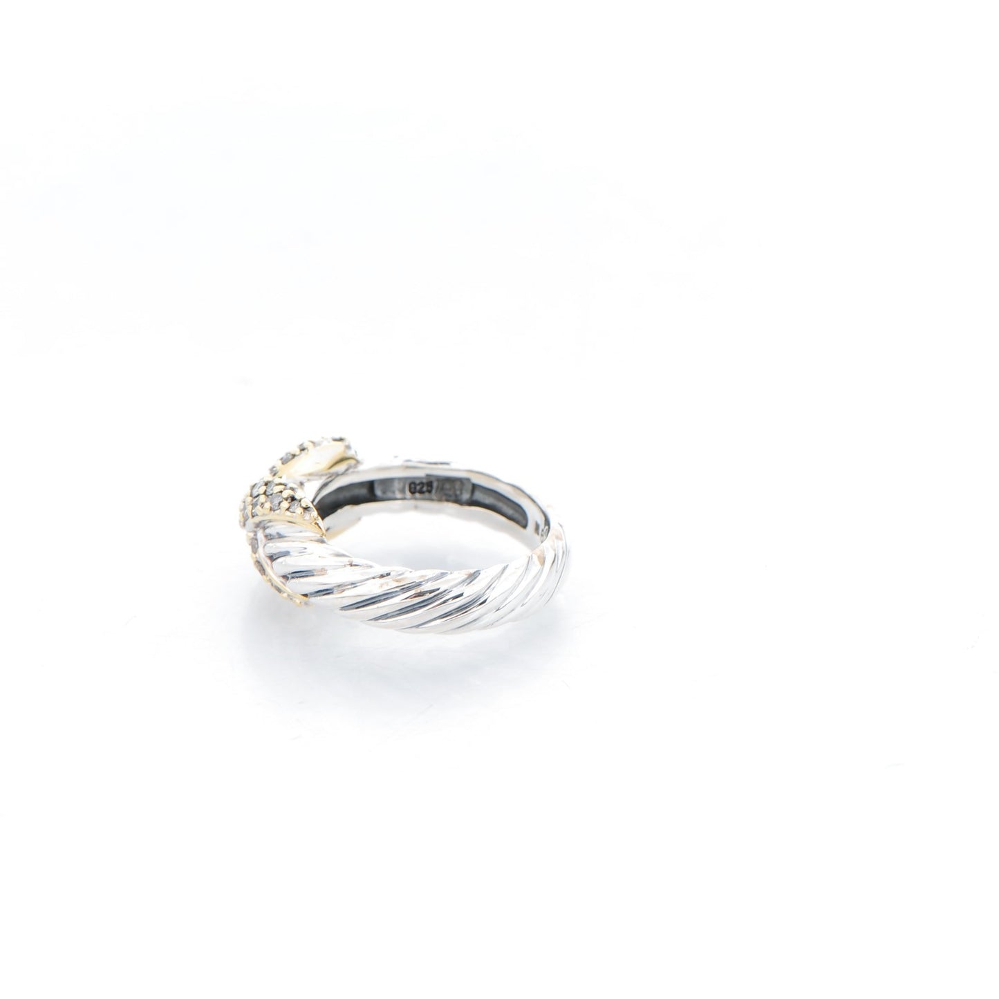 Sterling Silver Diamond 9mm X Ring 51.5 6