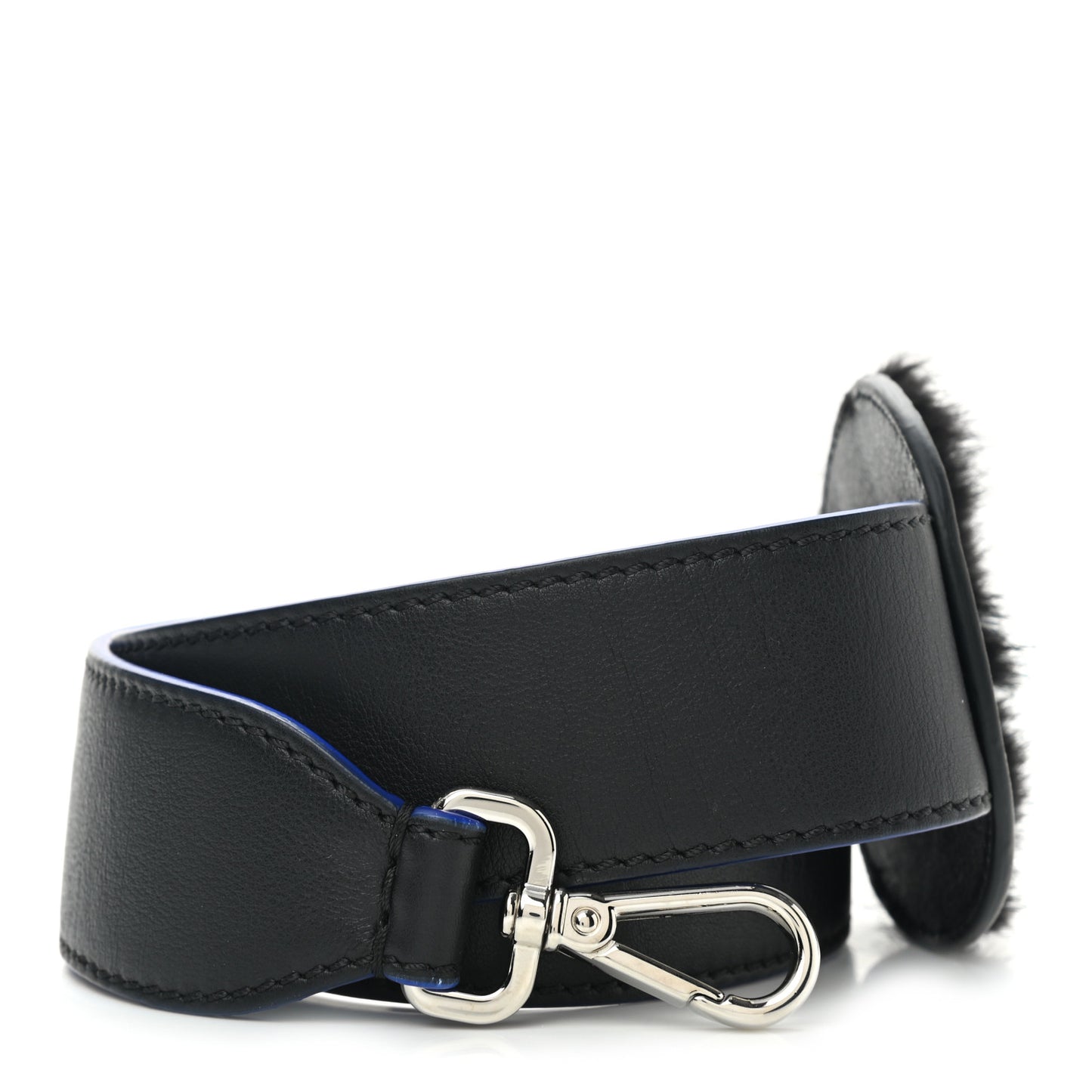 Vitello Dolce Mink Fur Karlito Inlay Strap You Black Multicolor