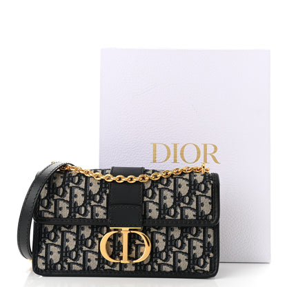 Christian Dior Oblique 30 Montaigne East West Chain Flap Bag Blue 10 of 10