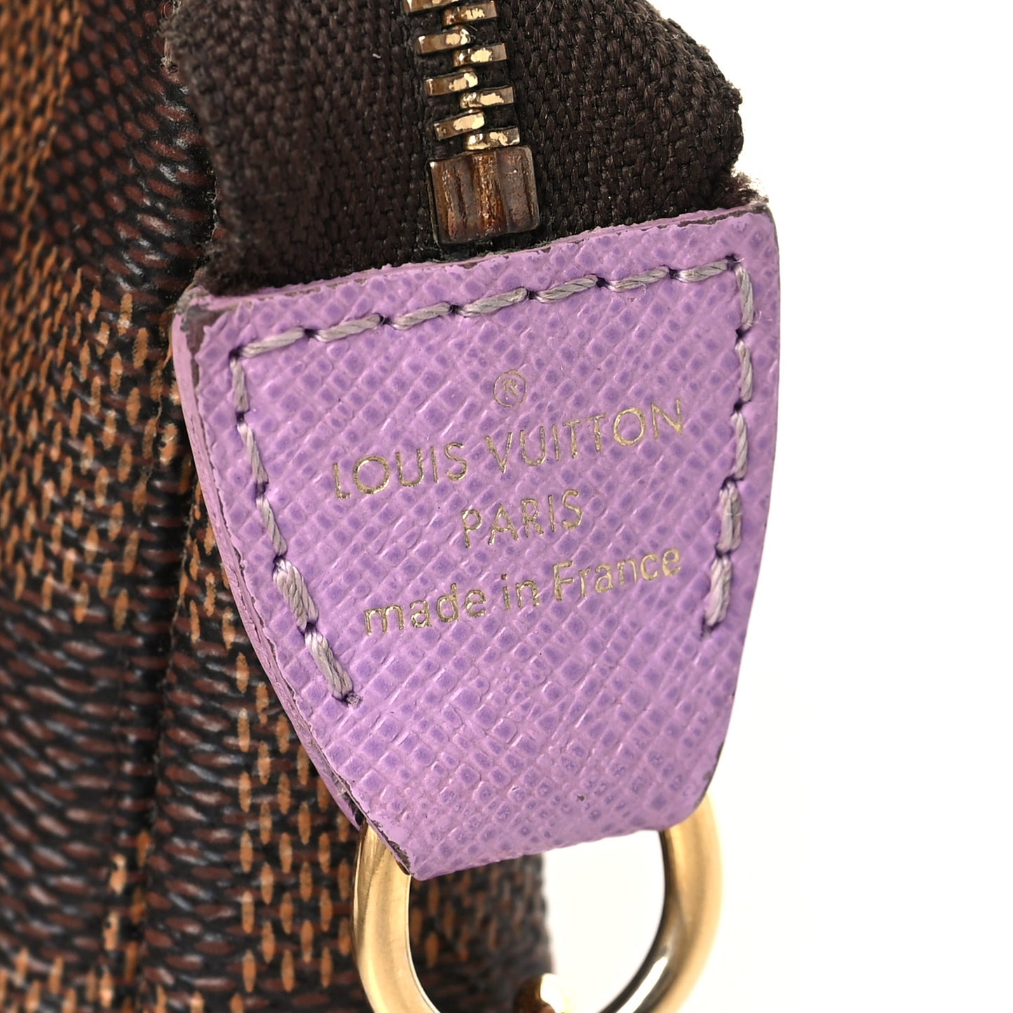 Damier Ebene Illustre Mini Pochette Accessories Violet