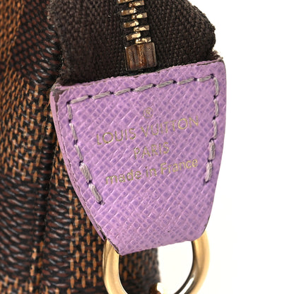 Louis Vuitton Damier Ebene Illustre Mini Pochette Accessories Violet 5 of 9