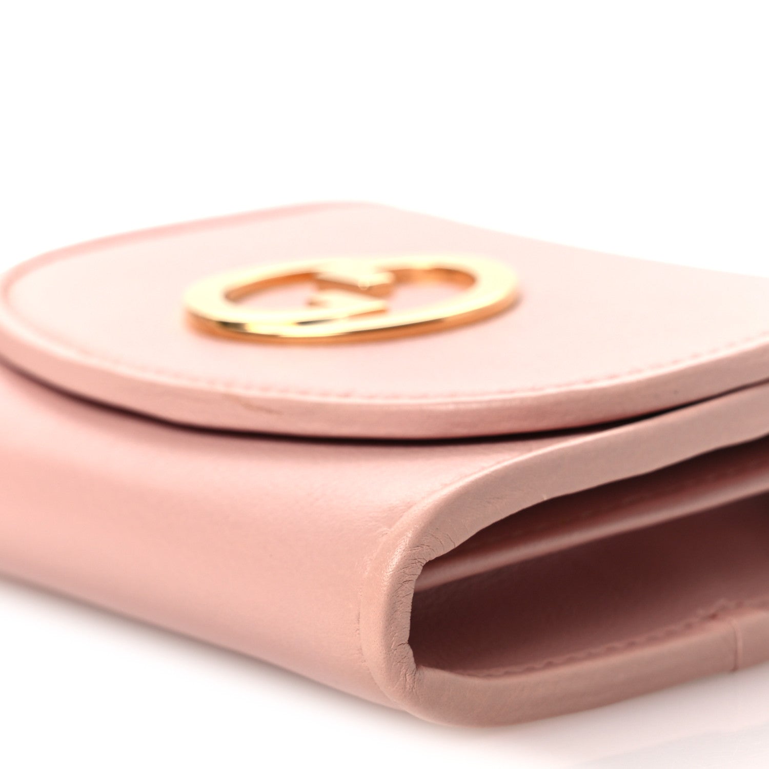 Gucci Roxy Calfskin Medium Blondie Chain Wallet Powder Pink 10 of 10
