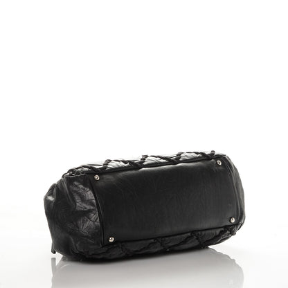 Chanel Calfskin Ultra Stitch Bowler Black 4 of 11