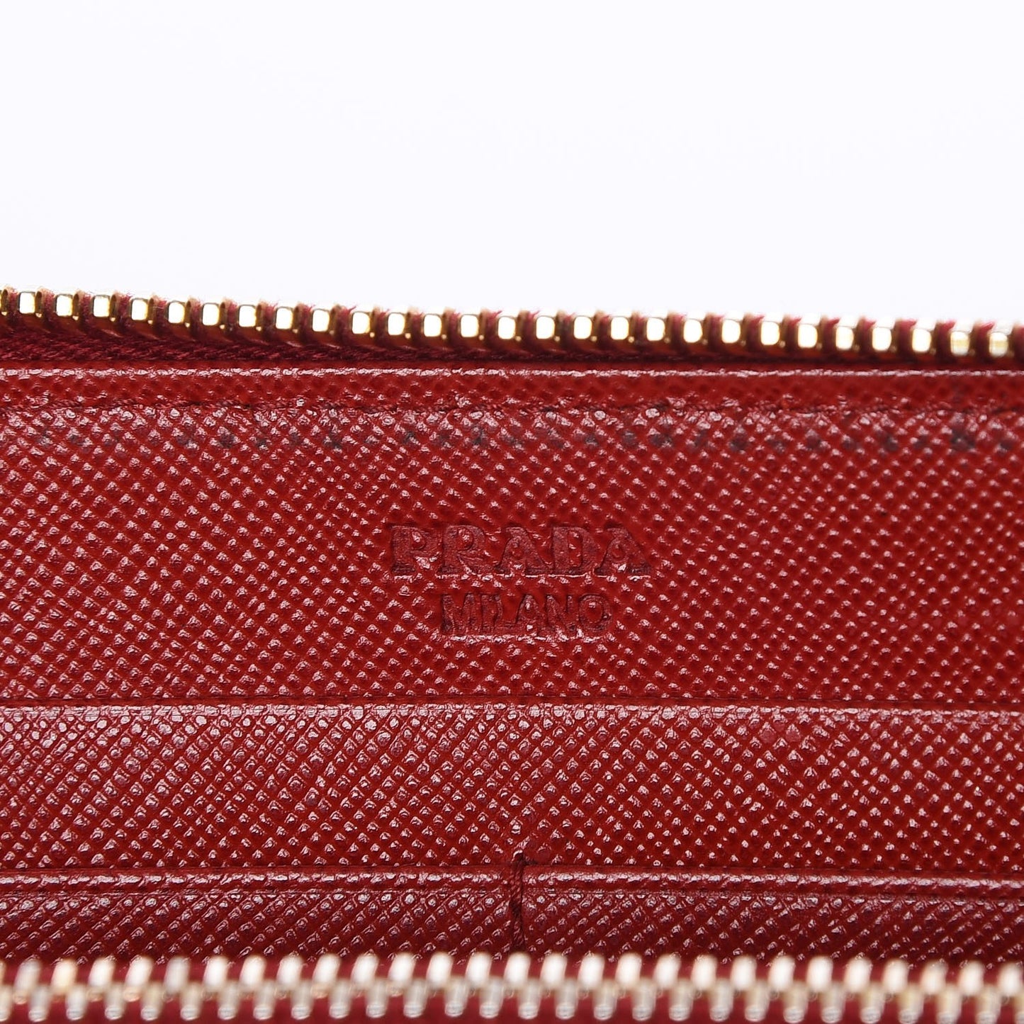 Saffiano Fiocco Bow Zip Around Wallet Fuoco