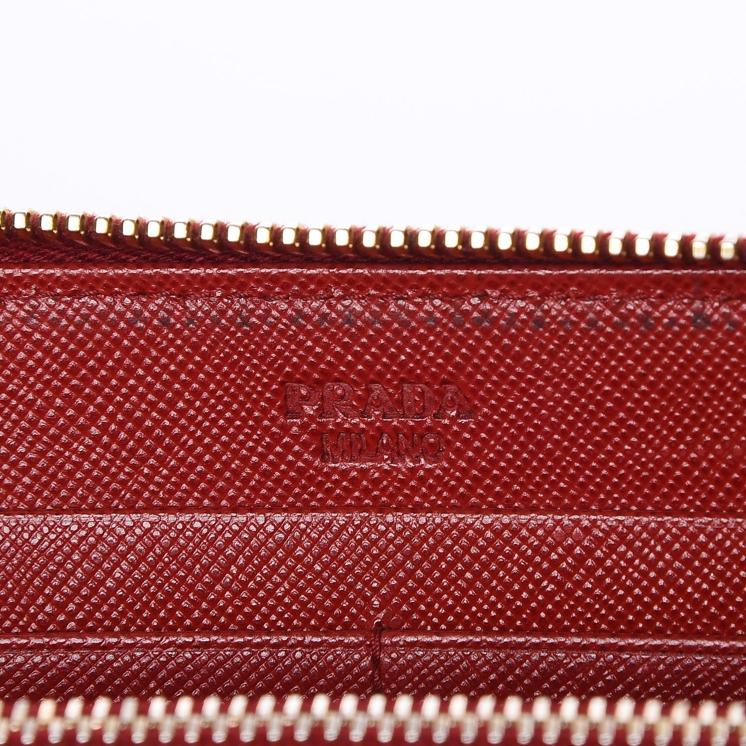 Prada Saffiano Fiocco Bow Zip Around Wallet Fuoco 8 of 12
