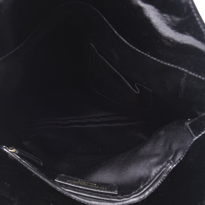 Saint Laurent Patent Crocodile Embossed Tribute Tote Black 4 of 10