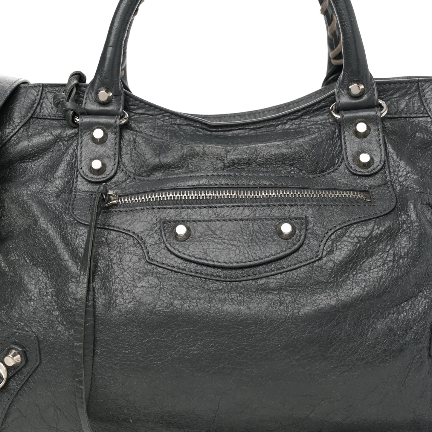 Agneau Classic Silver Hardware City Gris Fossile