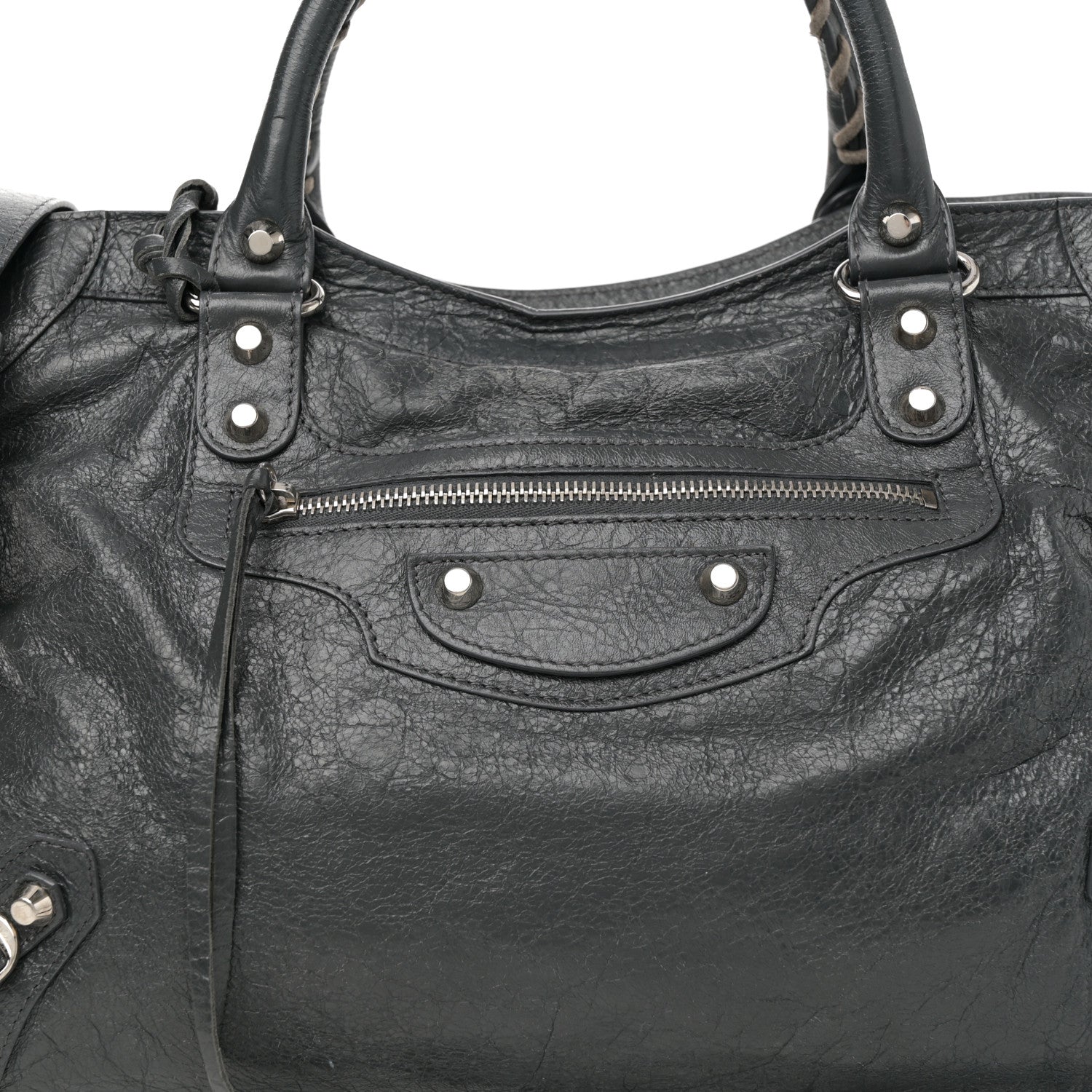 Balenciaga Agneau Classic Silver Hardware City Gris Fossile 9 of 11