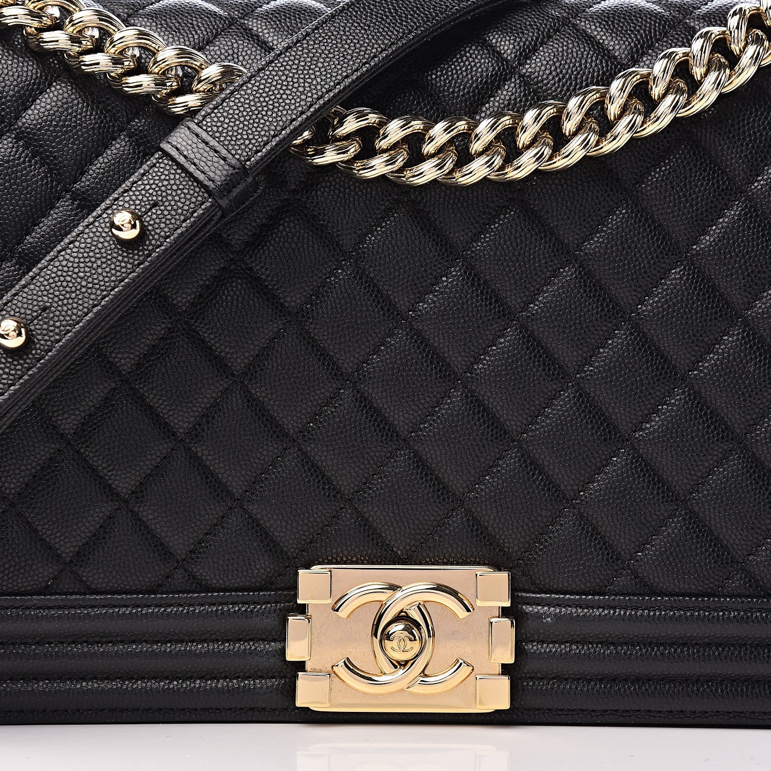 Chanel Caviar Quilted New Medium Boy Flap Black 11 of 12