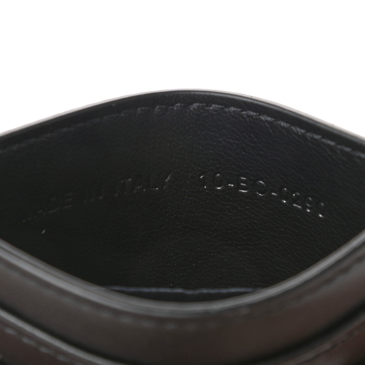 HOMME Calfskin Perforated Card Holder Black