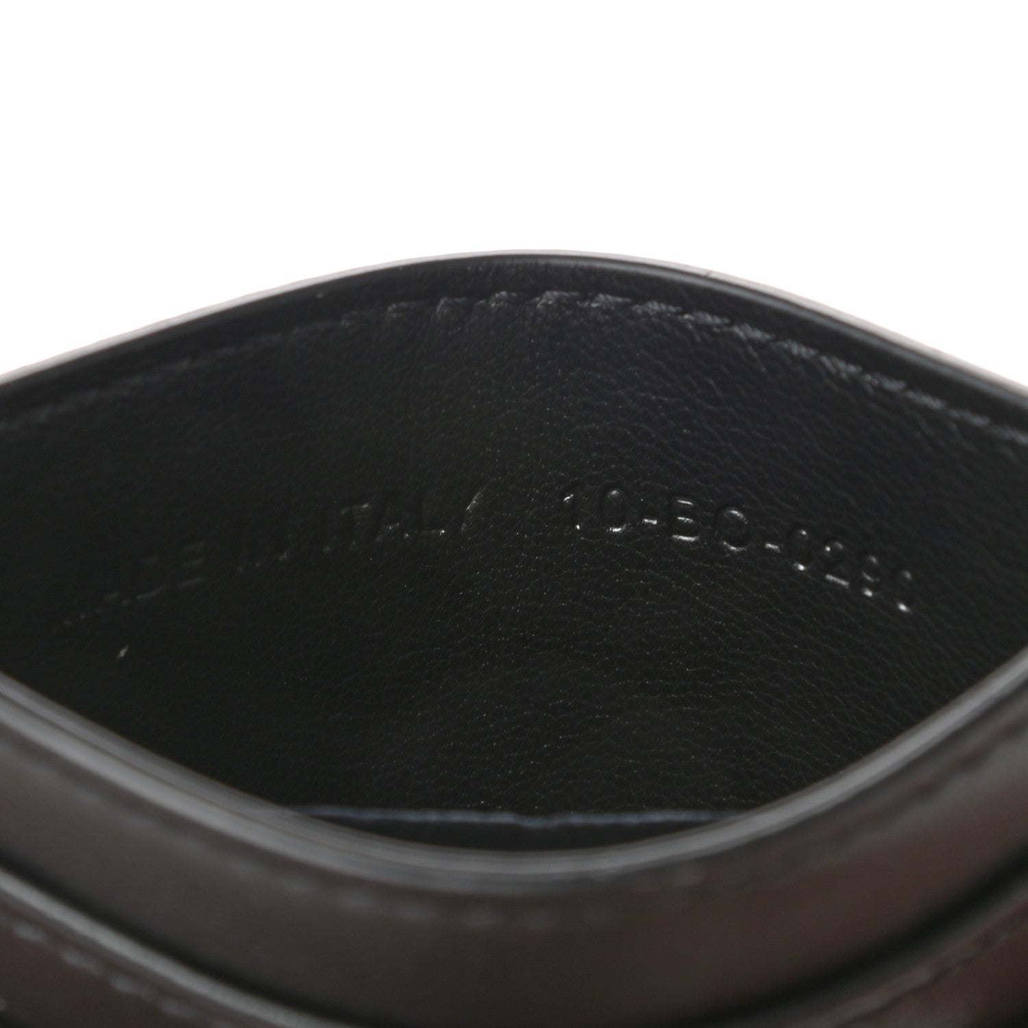 Christian Dior HOMME Calfskin Perforated Card Holder Black 6 of 6