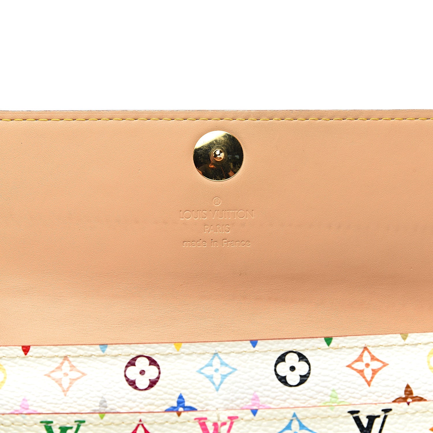 Louis Vuitton Monogram Multicolor Sarah Wallet White 5 of 7