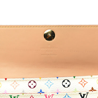 Louis Vuitton Monogram Multicolor Sarah Wallet White 5 of 7