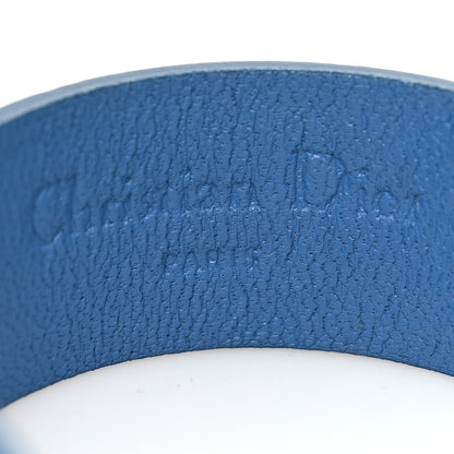 Christian Dior Calfskin Pearl Bracelet M Black Blue 4 of 5