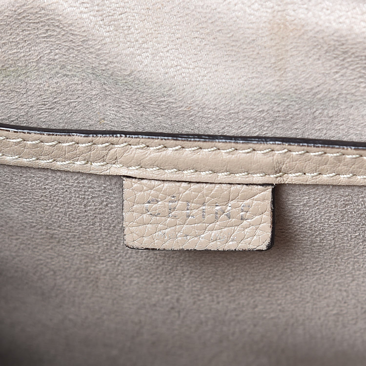 Celine Drummed Calfskin Nano Luggage Dune 15 of 17