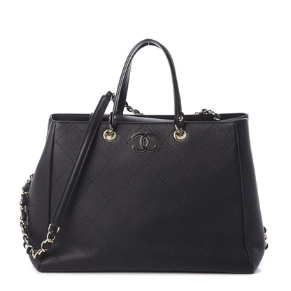 Chanel Bullskin Stitched Medium Shopping Bag Black 1 of 11