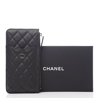 Chanel Caviar Quilted Classic Flat Wallet Pouch Black 8 of 8