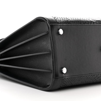 Saint Laurent Python Calfskin Embossed Small Sac de Jour Black 10 of 17