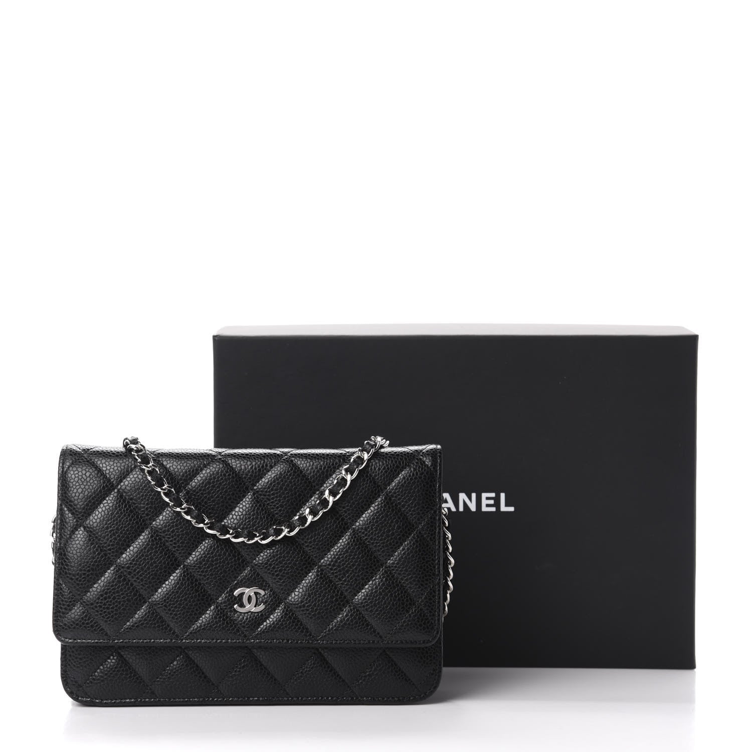 Chanel Caviar Quilted Wallet On Chain WOC Black 12 of 12