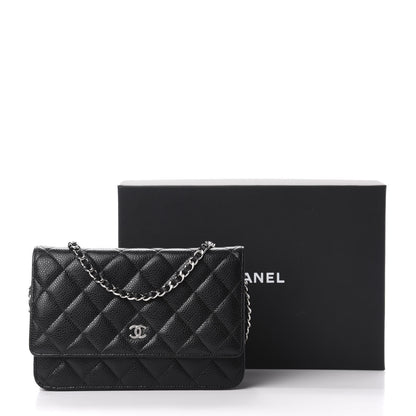 Chanel Caviar Quilted Wallet On Chain WOC Black 12 of 12