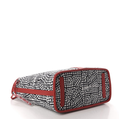 MCM Visetos Medium Liz Reversible Shopper Tote Black Red 11 of 15