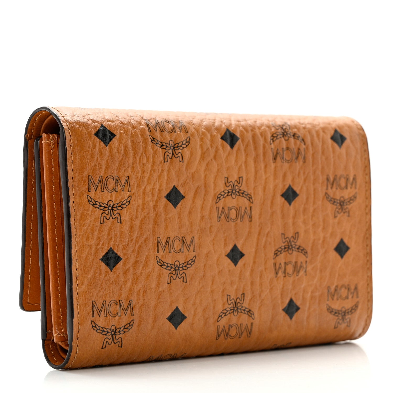 MCM Visetos Tri-Fold Wallet Cognac 3 of 9