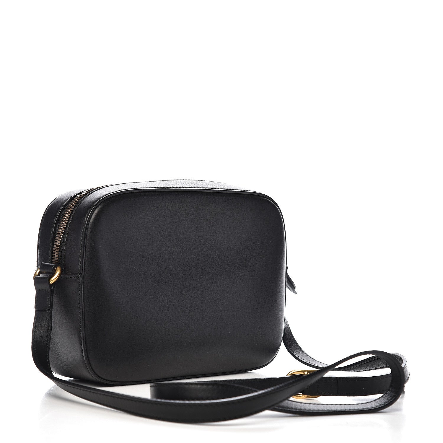 Gucci Calfskin Web Small Webby Bee Shoulder Bag Black 3 of 13