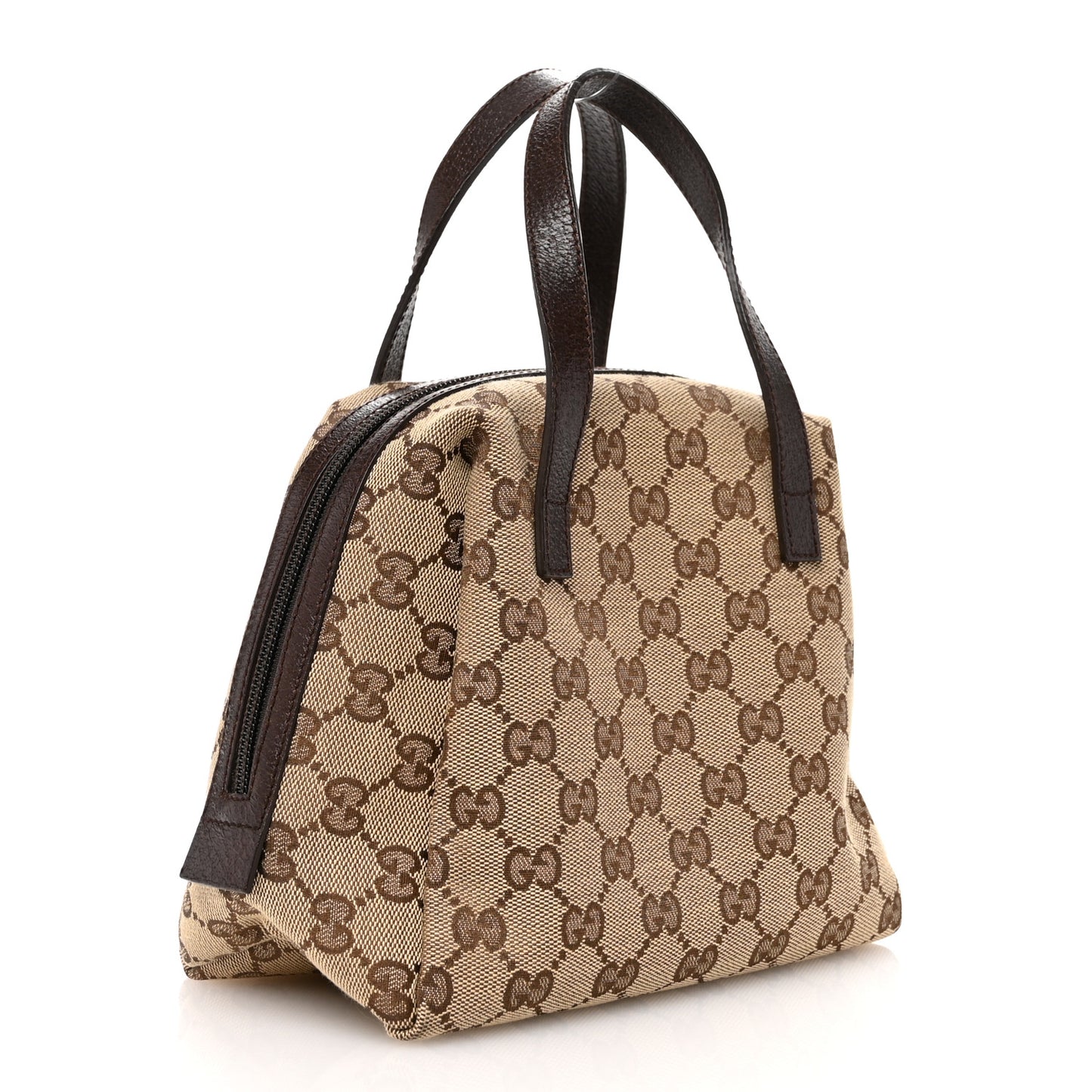 Monogram Calfskin Large Balthus Cosmetic Pouch Beige Ebony Cocoa