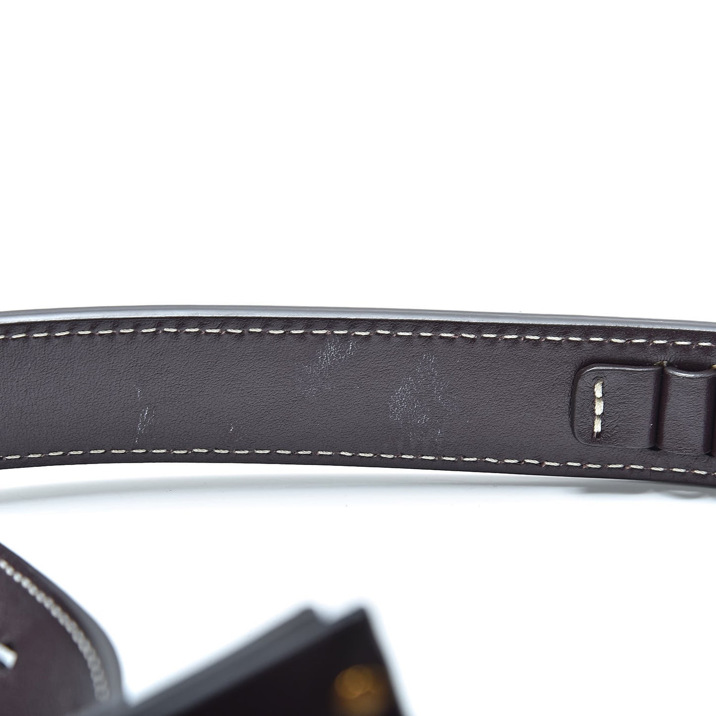 Calfskin Marcie Saddle Shoulder Bag Black Raisin