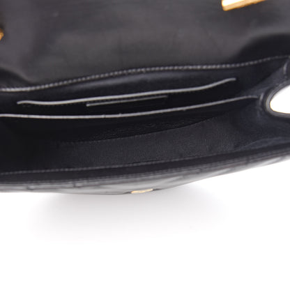 Saint Laurent Lambskin Matelasse Chevron Monogram Bubble Chain Crossbody Black 5 of 10