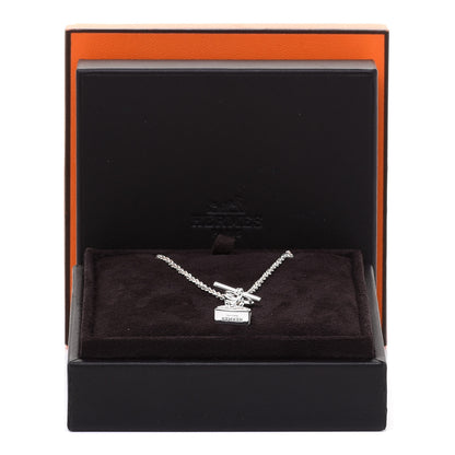 Hermes Sterling Silver Birkin Amulette Pendant Necklace 6 of 6