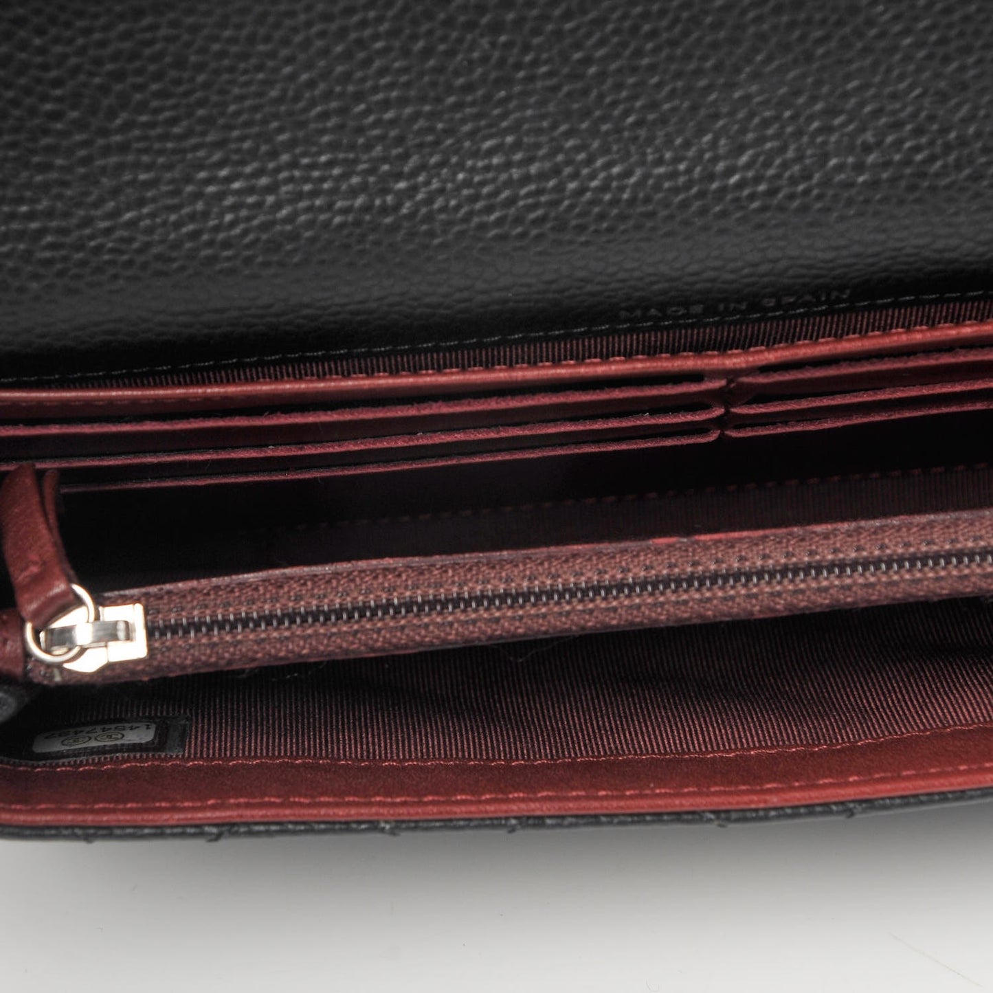 Caviar Quilted Large Gusset Flap Wallet Black